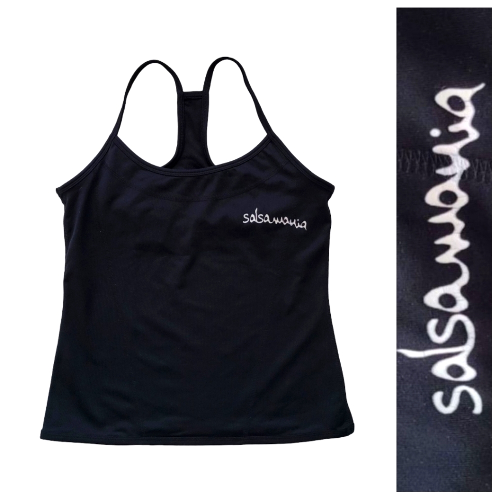 Salsamania | Y2K Built-in-Bra NWOT Halter Top Ladies Medium Black | Old Navy